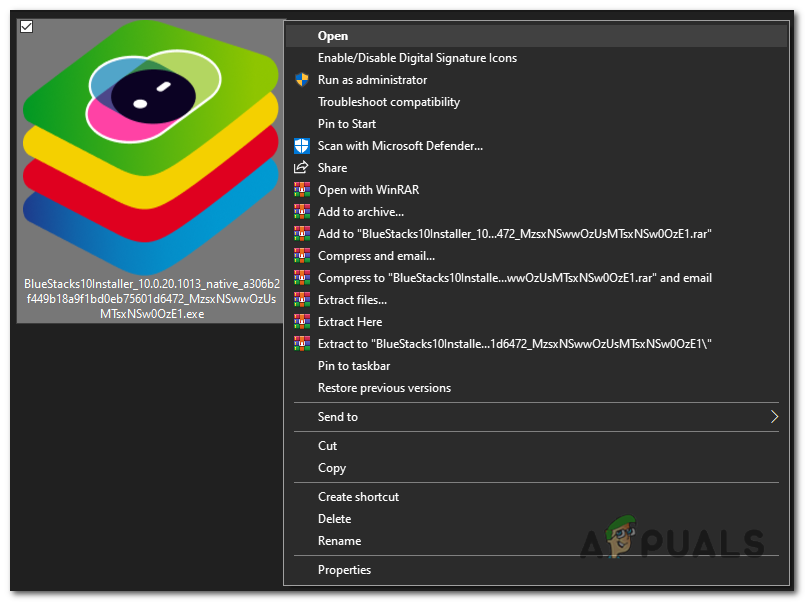 Clique duas vezes no arquivo para executar o instalador e pressione YES quando for solicitado privilégios de administrador.