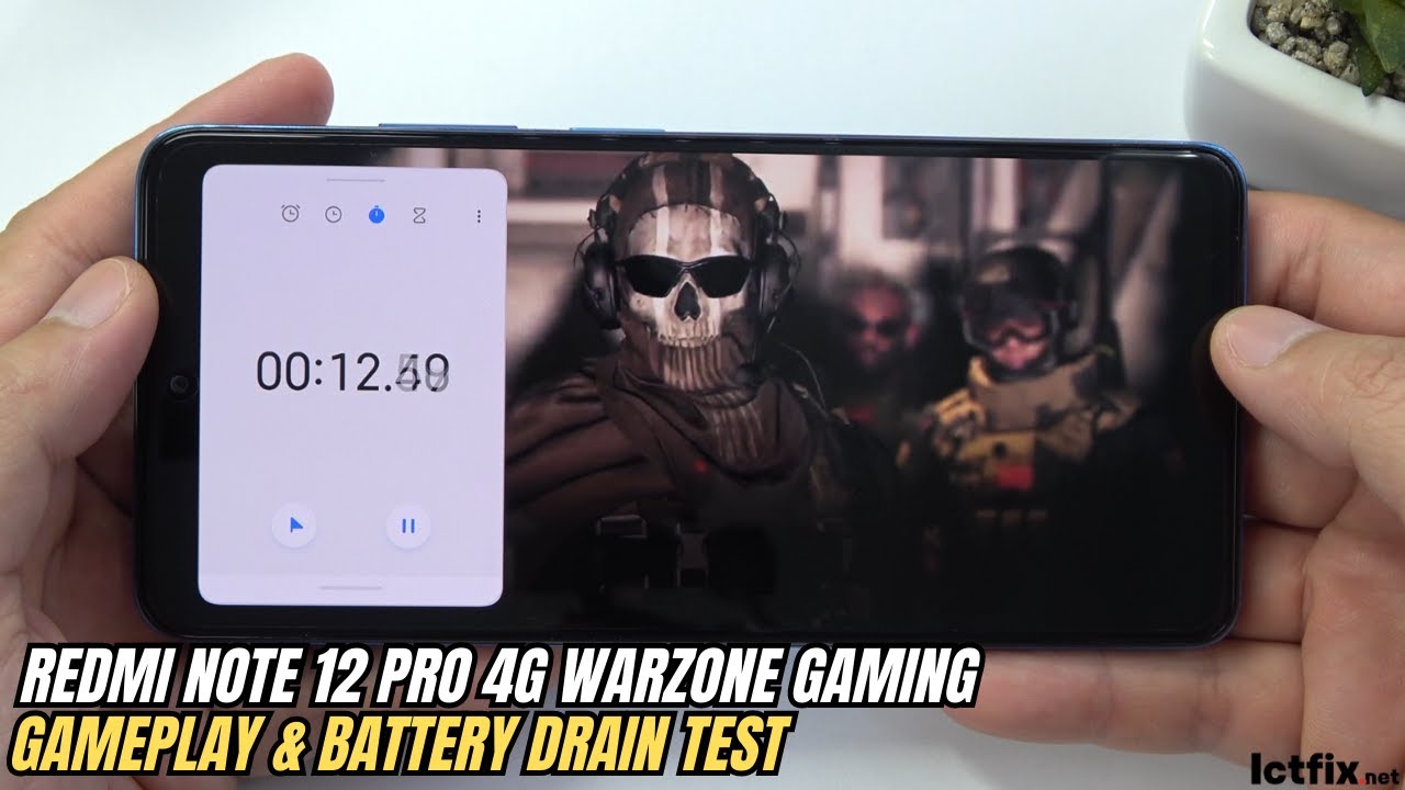 Teste de jogo móvel Xiaomi Redmi Note 12 Pro 4G Call of Duty Warzone |  Snapdragon 732G, tela de 120 Hz
