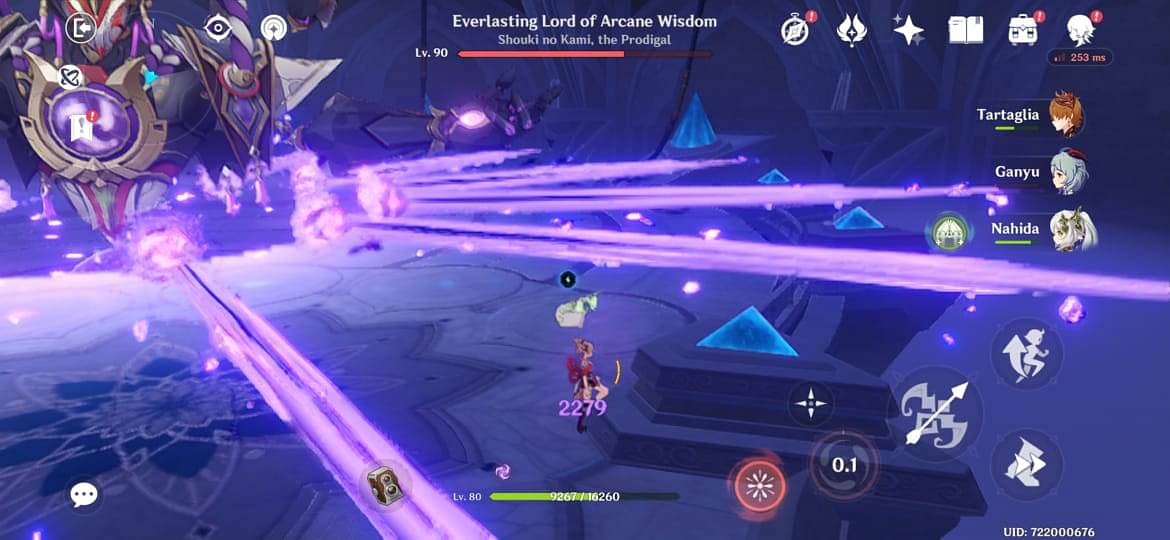 Scaramouche Electro ataque a laser