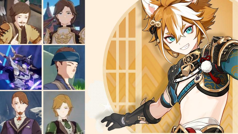 Antes de conseguir um papel de personagem de quatro estrelas, Cory foi recomendado para dar voz a NPCs em Genshin Impact como Huffman, Draff, Farrah, Hammer Li, Six-Fingered Josō e o Abyss Lector. (Foto: HoYoverse)