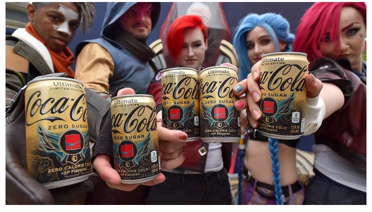 Coca-Cola faz parceria com jogadores de League of Legends para edição limitada +XP Coke Flavor