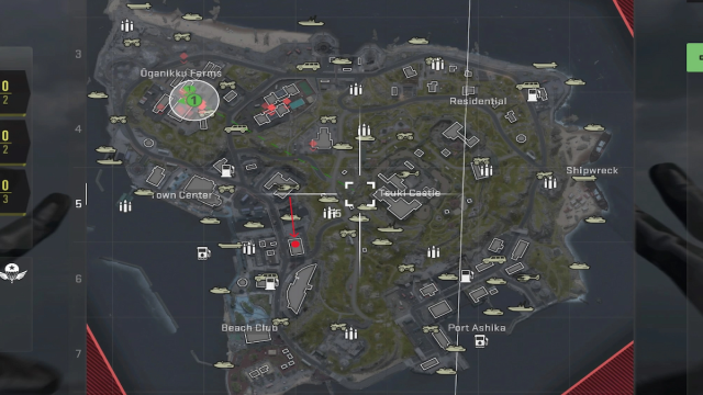 Localização do laptop Konni no hotel Ashika Island em Warzone 2