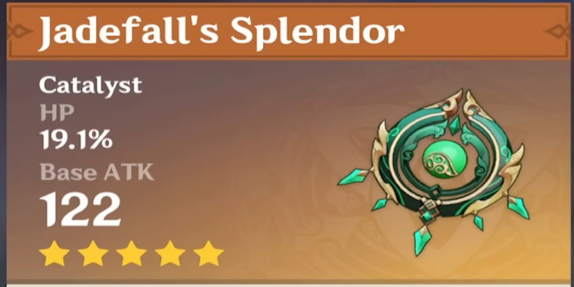 Genshin Impact Jadefall's Splendor on menu screen