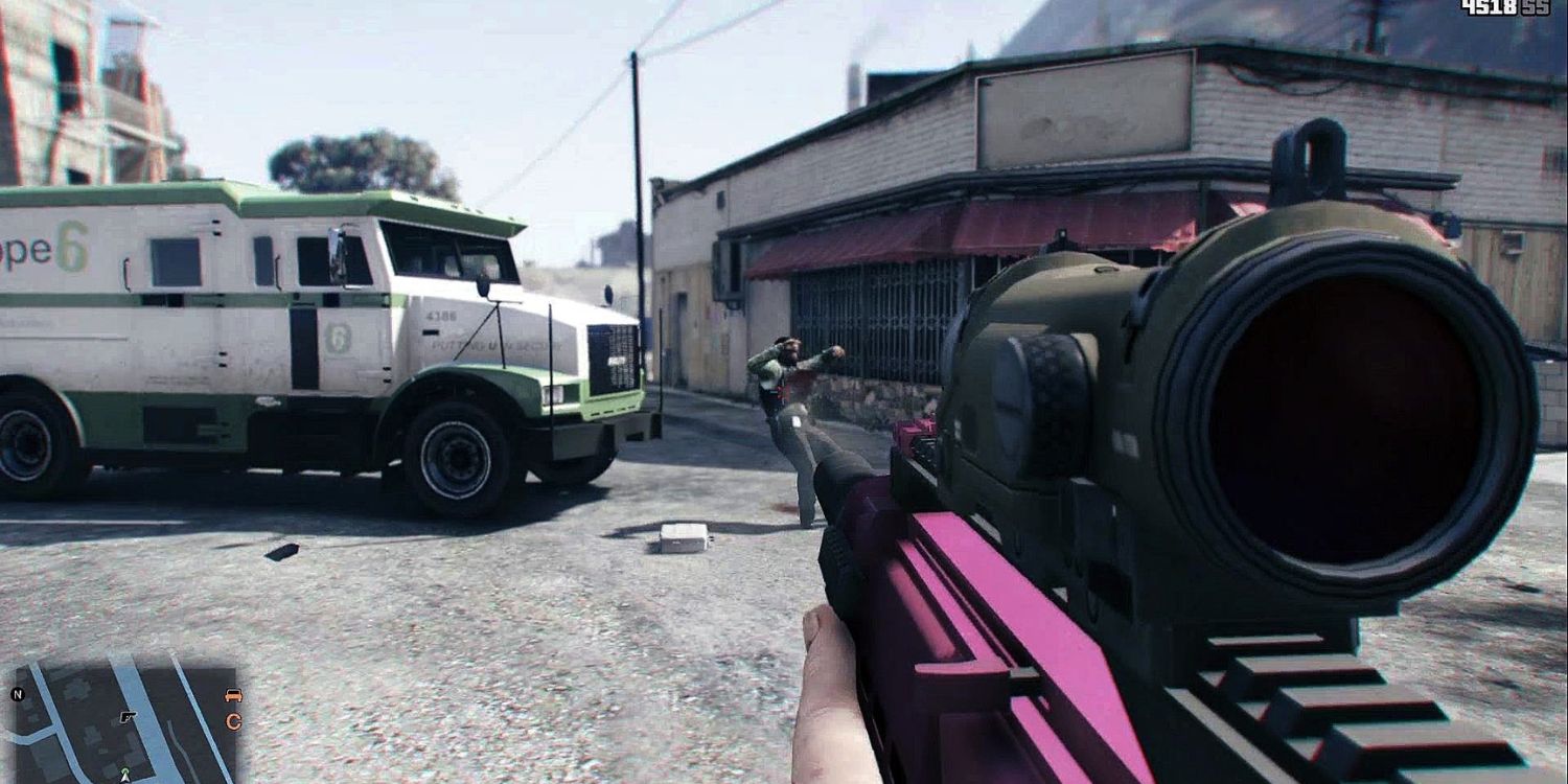 assalto a van de segurança gta