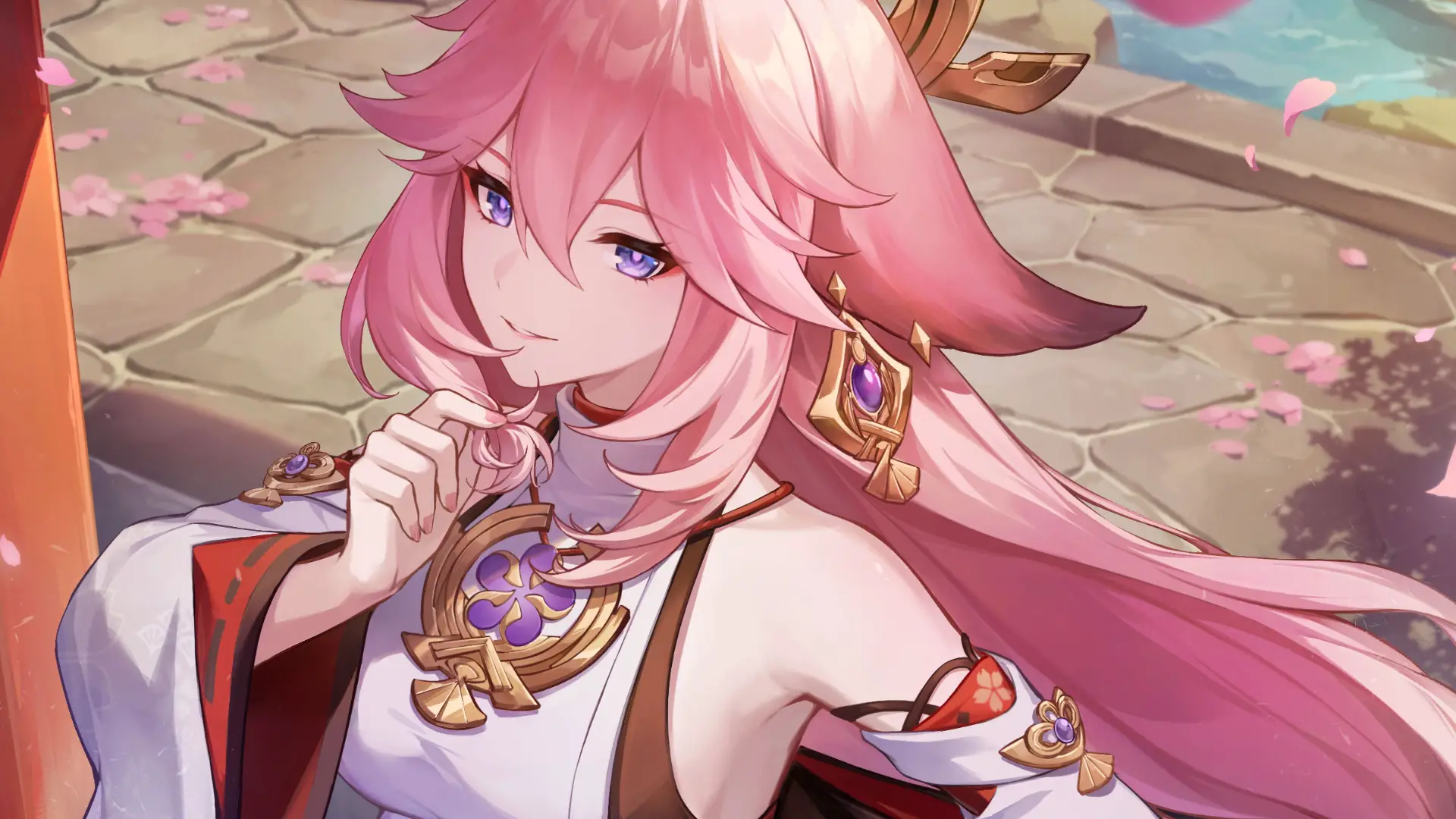 Genshin Impact compartilha nova arte comemorando o aniversário de Yae Miko