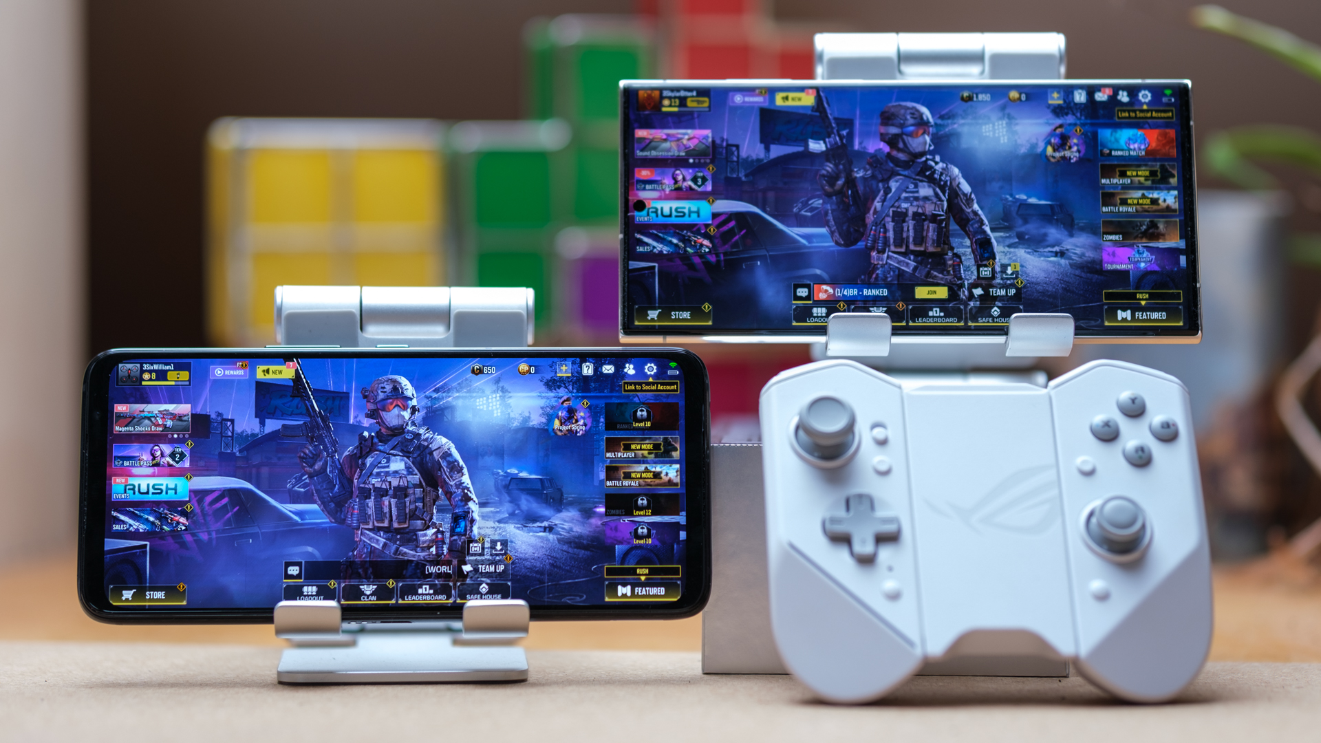 Gaming Phones test playing Call of Duty Mobile lobby screen