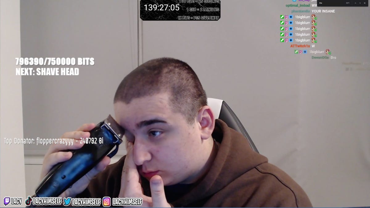Fortnite Twitch Streamer raspa a cabeça para doação falsa de $ 2,5 mil