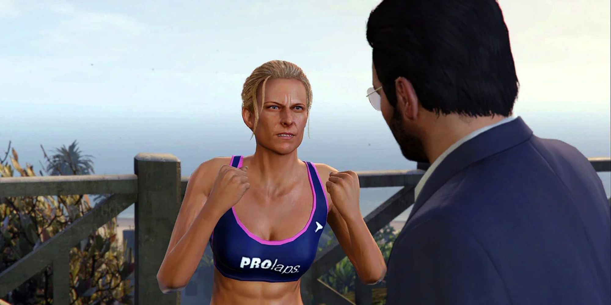 Michael encountering a runner in GTA 5.