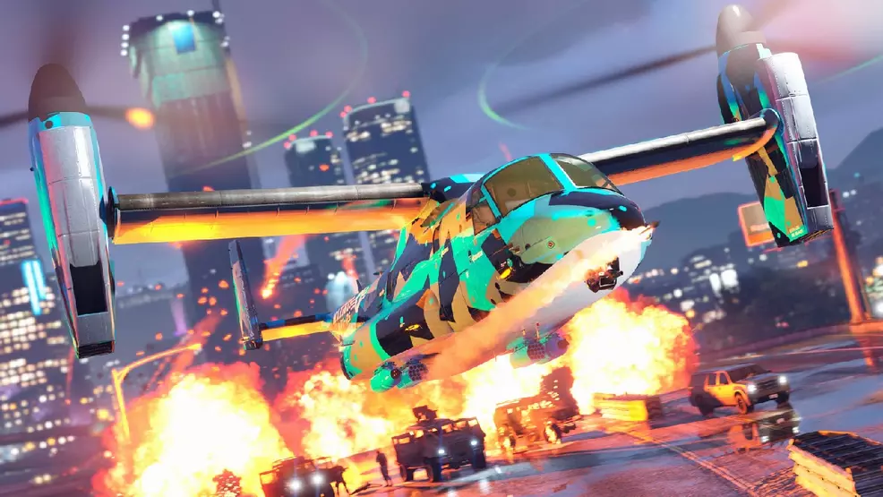A aeronave Mammoth VTOL em GTA: Online