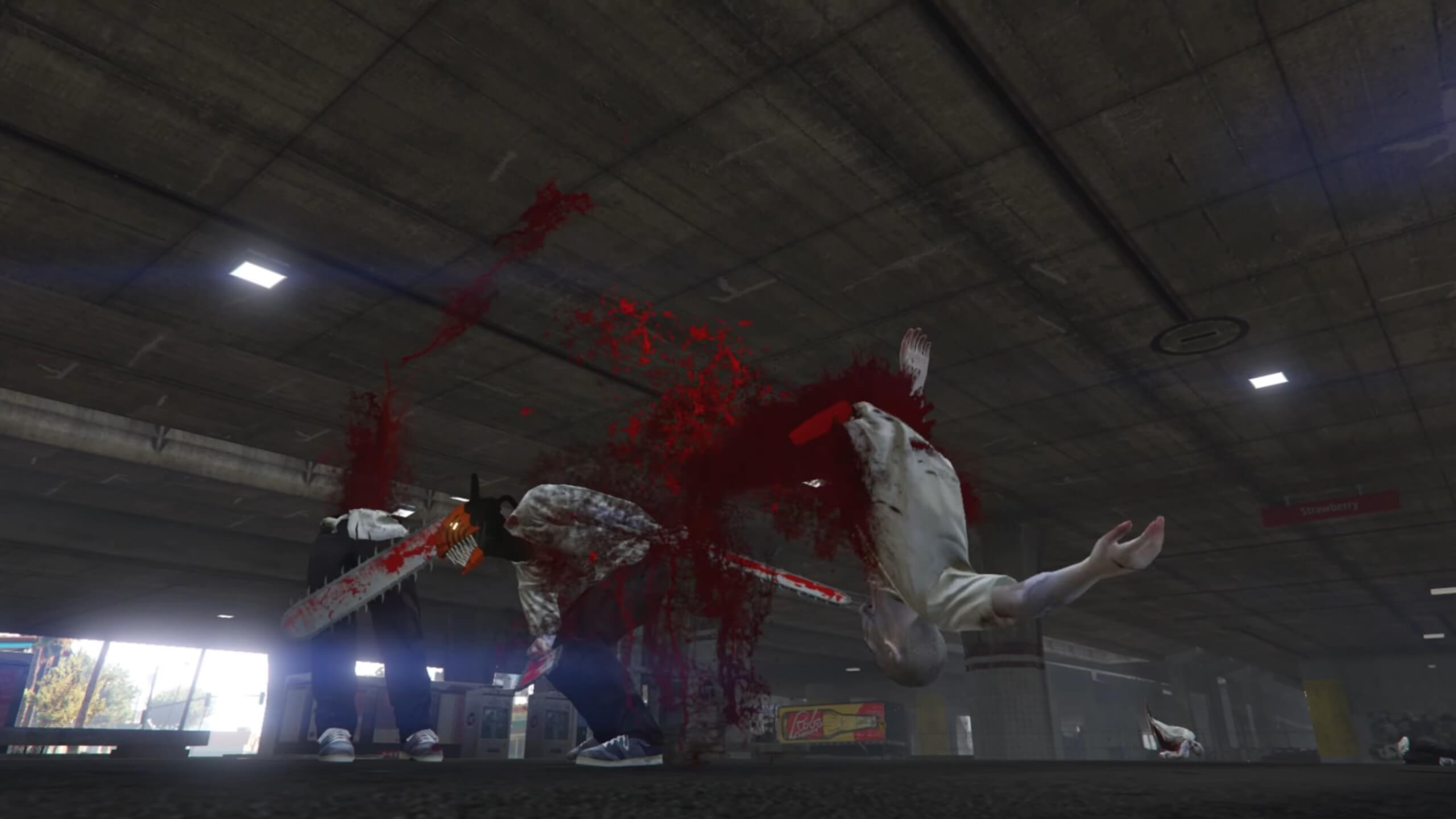 Grand Theft Auto 5 recebe um divertido e sangrento Mod Chainsaw Man