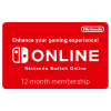 Nintendo Switch Online - assinatura individual de 12 meses