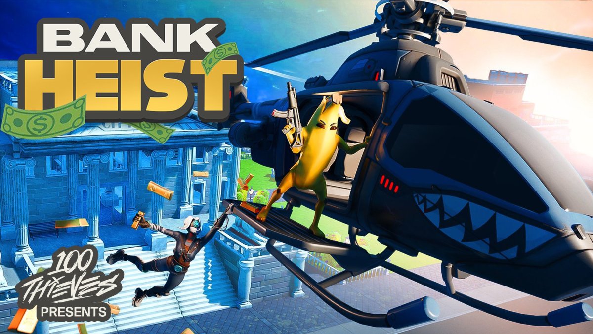 100 Thieves lança mapa Fortnite personalizado para assalto a banco