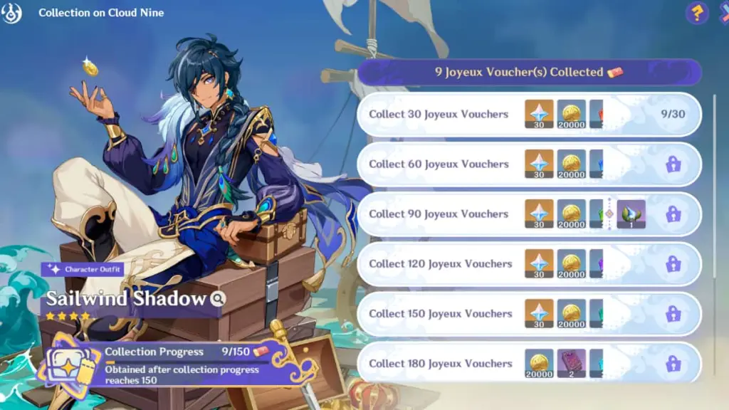 Como obter a pele Sailwind Shadow de Kaeya em Genshin Impact