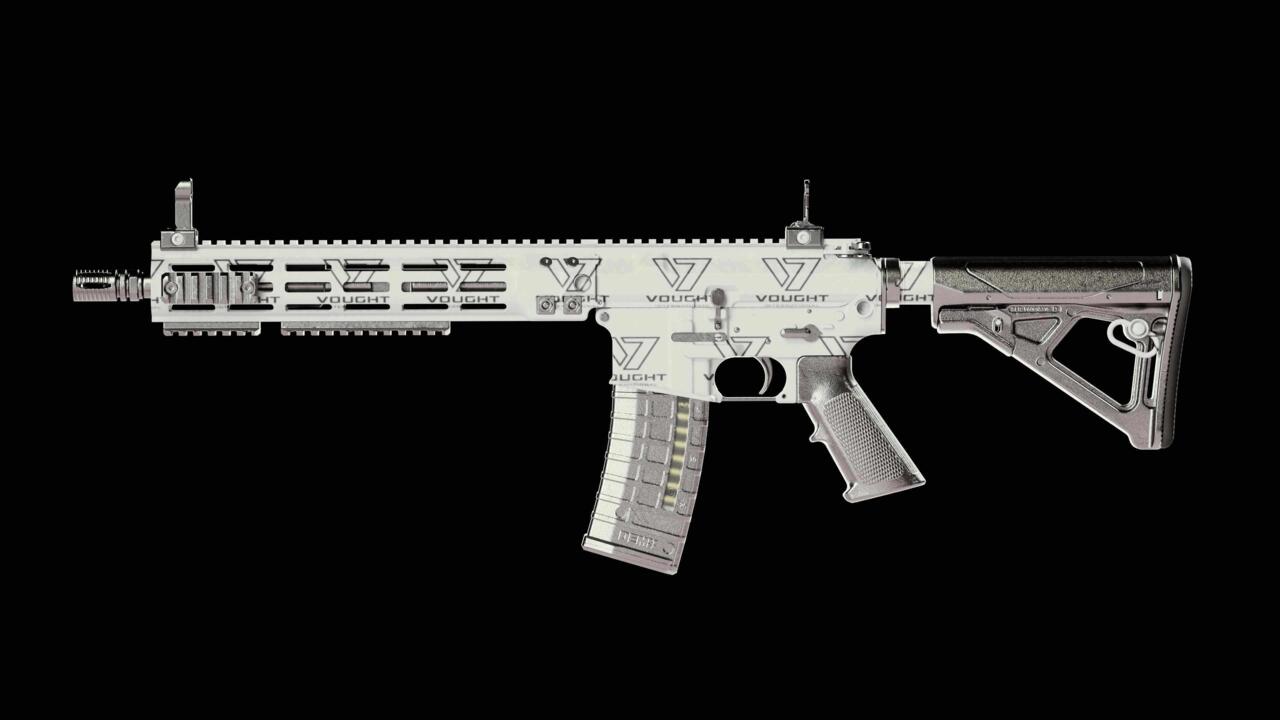 Camuflagem cinza com tema Vought