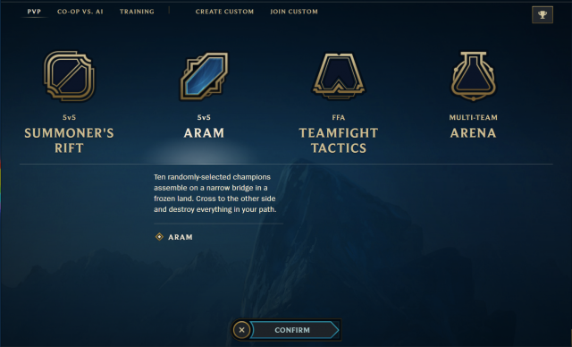 Modos de jogo League of Legends