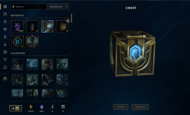 Baús Hextec League of Legends