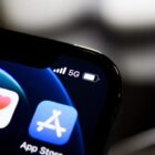 App Store icon logo on an iPhone 12 Pro