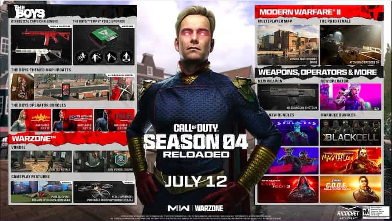 Call Of Duty Modern Warfare 2 e Warzone 2 Season 4 Reloaded para adicionar os operadores de meninos