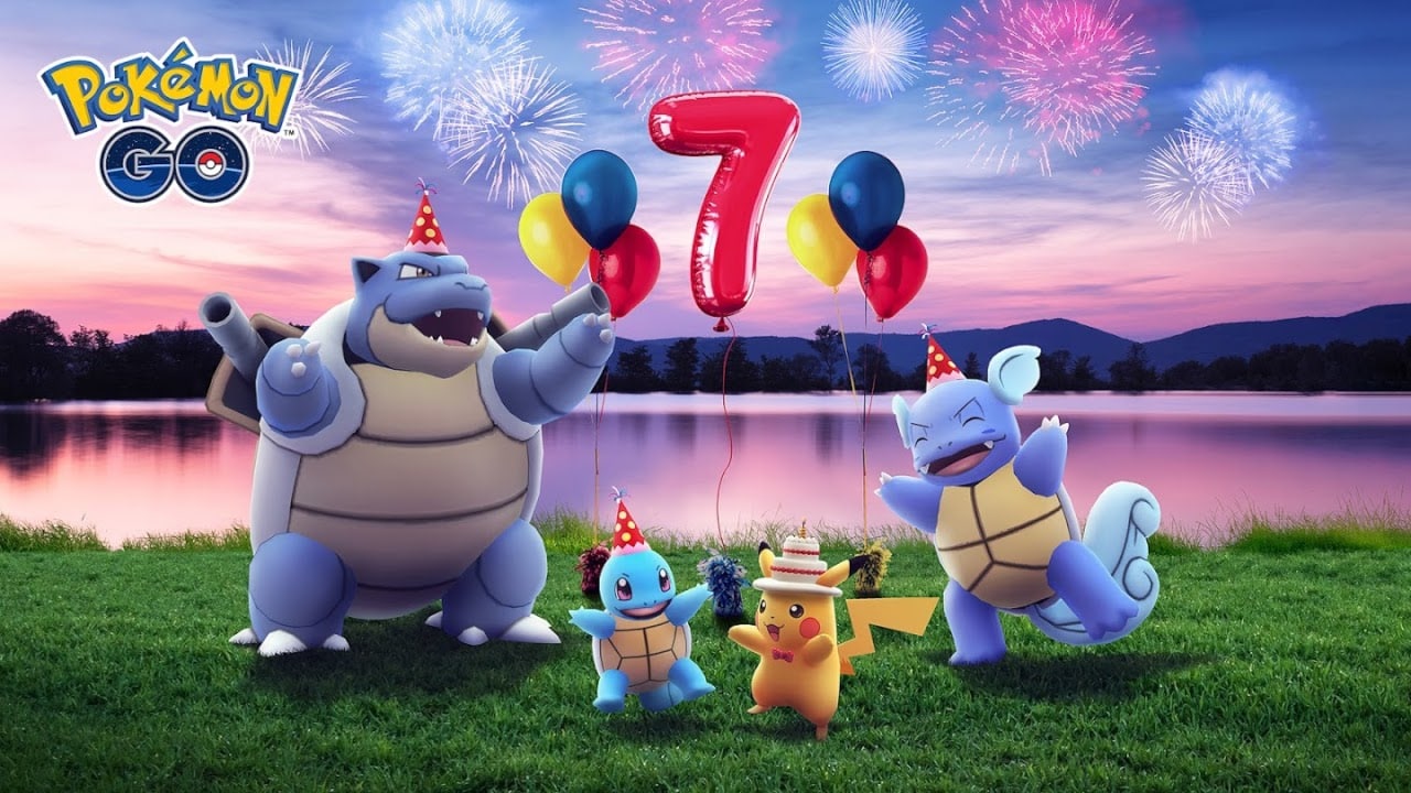 Detalhes do evento da festa de sétimo aniversário de Pokémon Go