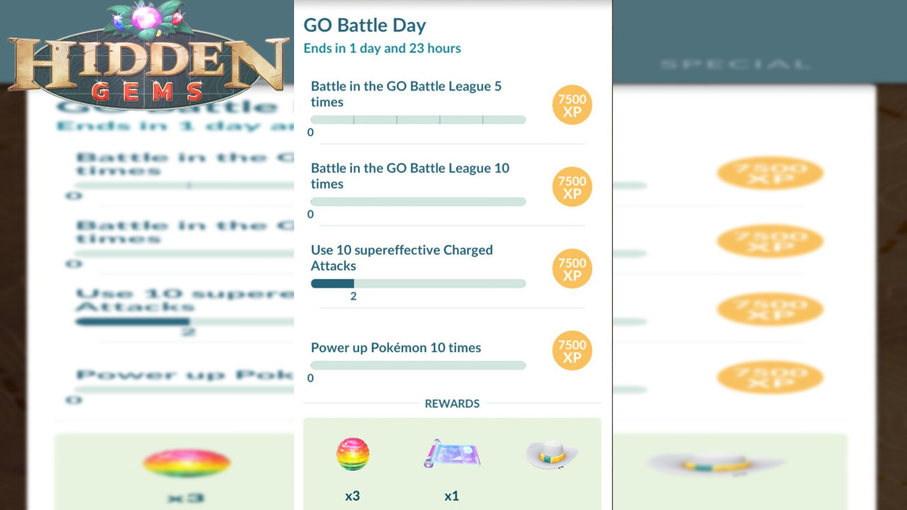 Pokemon Go Go Battle Day Tarefas de pesquisa cronometradas, recompensas Elite TM