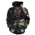 Senna League Of Legends: moletom 3D com ilustração de Senna Senna League Of Legends Senna Moletom com capuz Modelo 3D