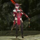 Beidou de Genshin Impact com uma arma em Monster Hunter Rise Creo Gaming