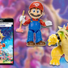 Promoção do primeiro dia Super Mario Bros. Filme: Blu-ray 4K a 21,18€, versão digital 4K a 10€, figuras de Mario e Bowser reduzidas. Creo Gaming