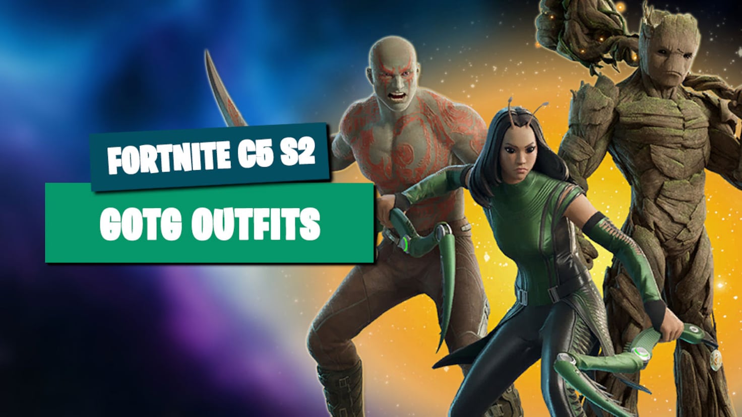 Novas skins da Marvel em Fortnite: Drax, Groot e Mantis de “Guardians ...