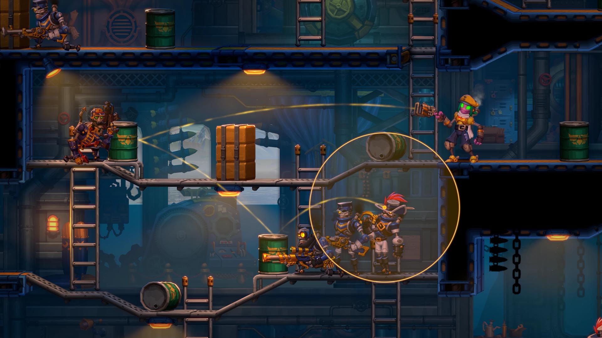 Captura de tela do SteamWorld Heist II