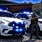 Patrulha do xerife em GTA 5 - Episódio 195 do mod Lspdfr Creo Gaming