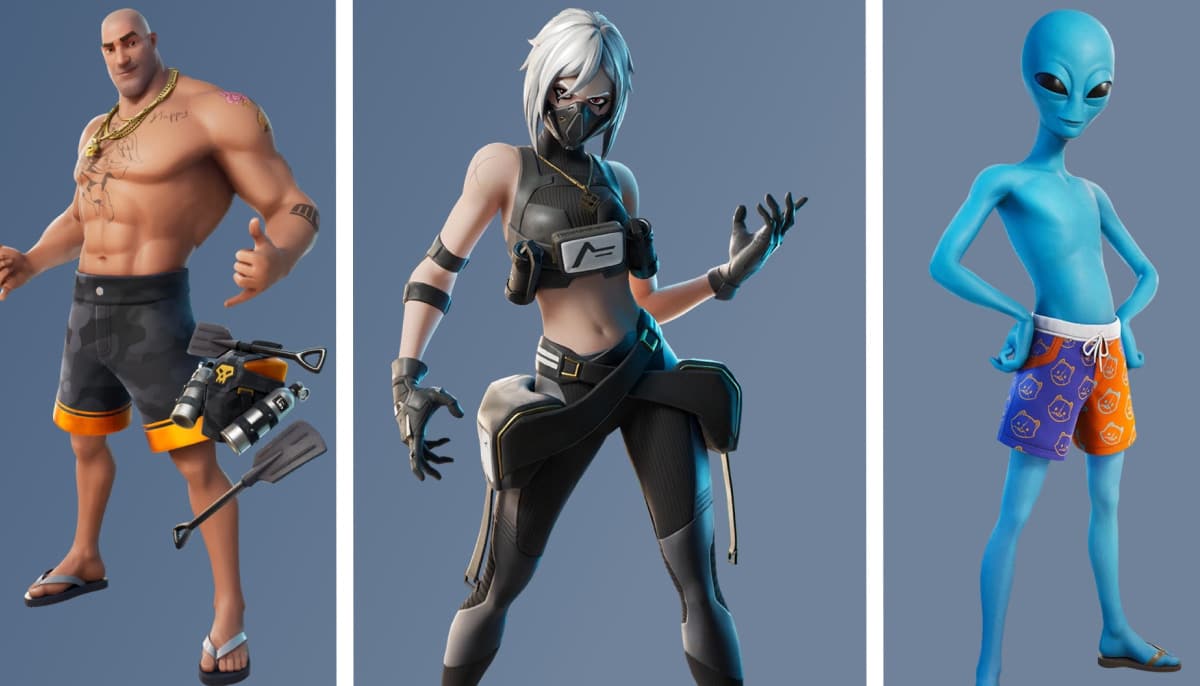 Beach Brutus, Hush and Human Bill from Fortnite