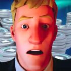 Jonesy looking shocked in front of V-Bucks