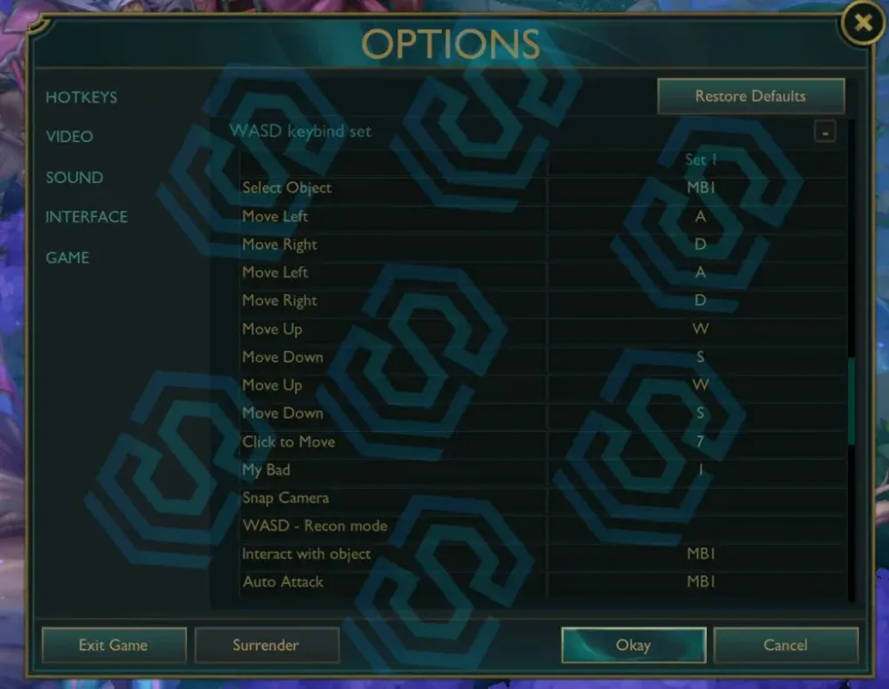 adding WASD control scheme » Esports