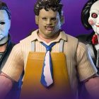 Fortnite: NECA revela estatuetas de Michael Myers, Leatherface e Billy, para emoção dos fãs! Michael Myers, Leatherface and Billy the Puppet Fortnite Fortnitemares action figures unveiled by NECA