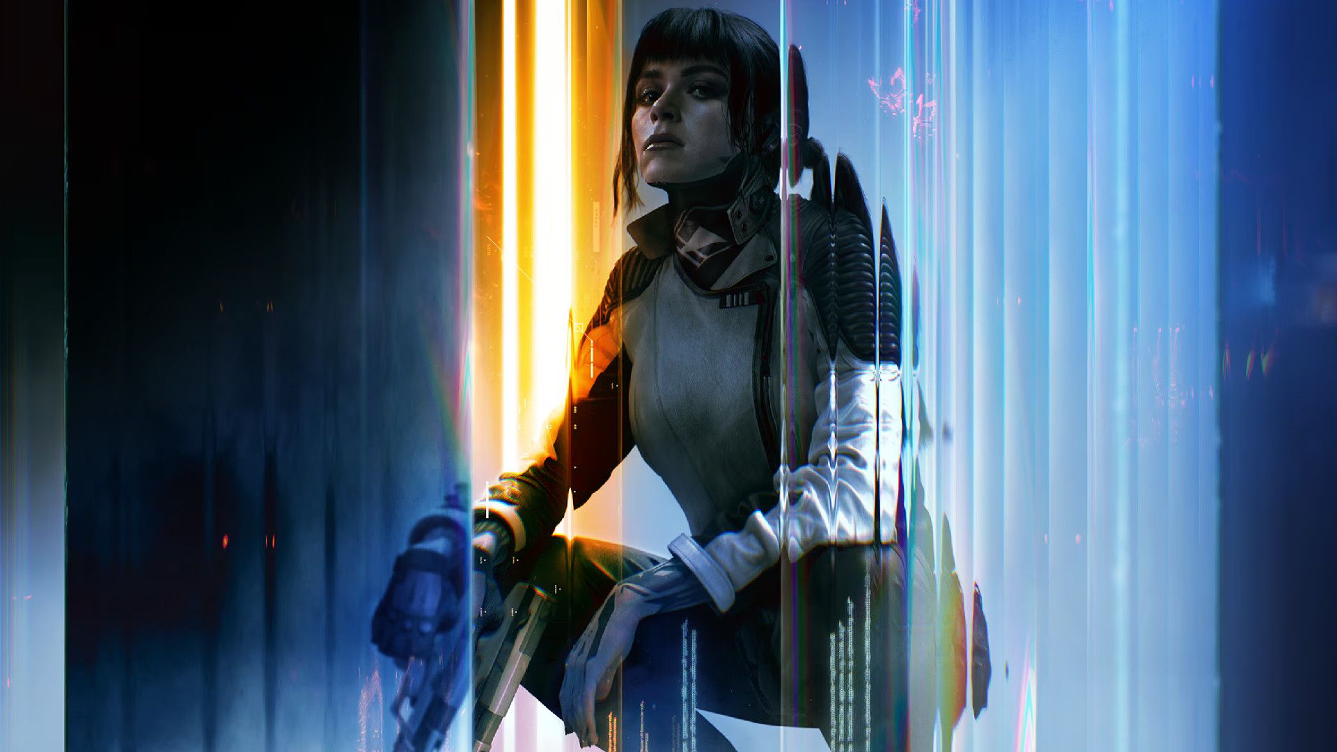 Key art of Kagan squatting with a gun in Call of Duty: Black Ops 7