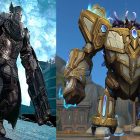 Final Fantasy XIV: Novo trabalho 'Bastian' eclipsa os tanques WoW, o que a Blizzard deve fazer? An image of an armored knight wielding giant arm cannons stands next to a minotaur riding in a heavily armed combat mech
