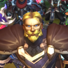 World of Warcraft: Melhor conforto de jogo com o tão aguardado saque automático! A group of adventurers, including a stern human warrior, gather their forces to defend Azeroth in World of Warcraft: Midnight.